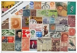 Un collage de sellos con uno que dice 