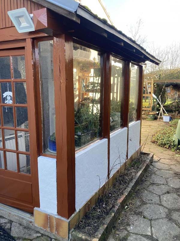 Ravalement de façade sur véranda