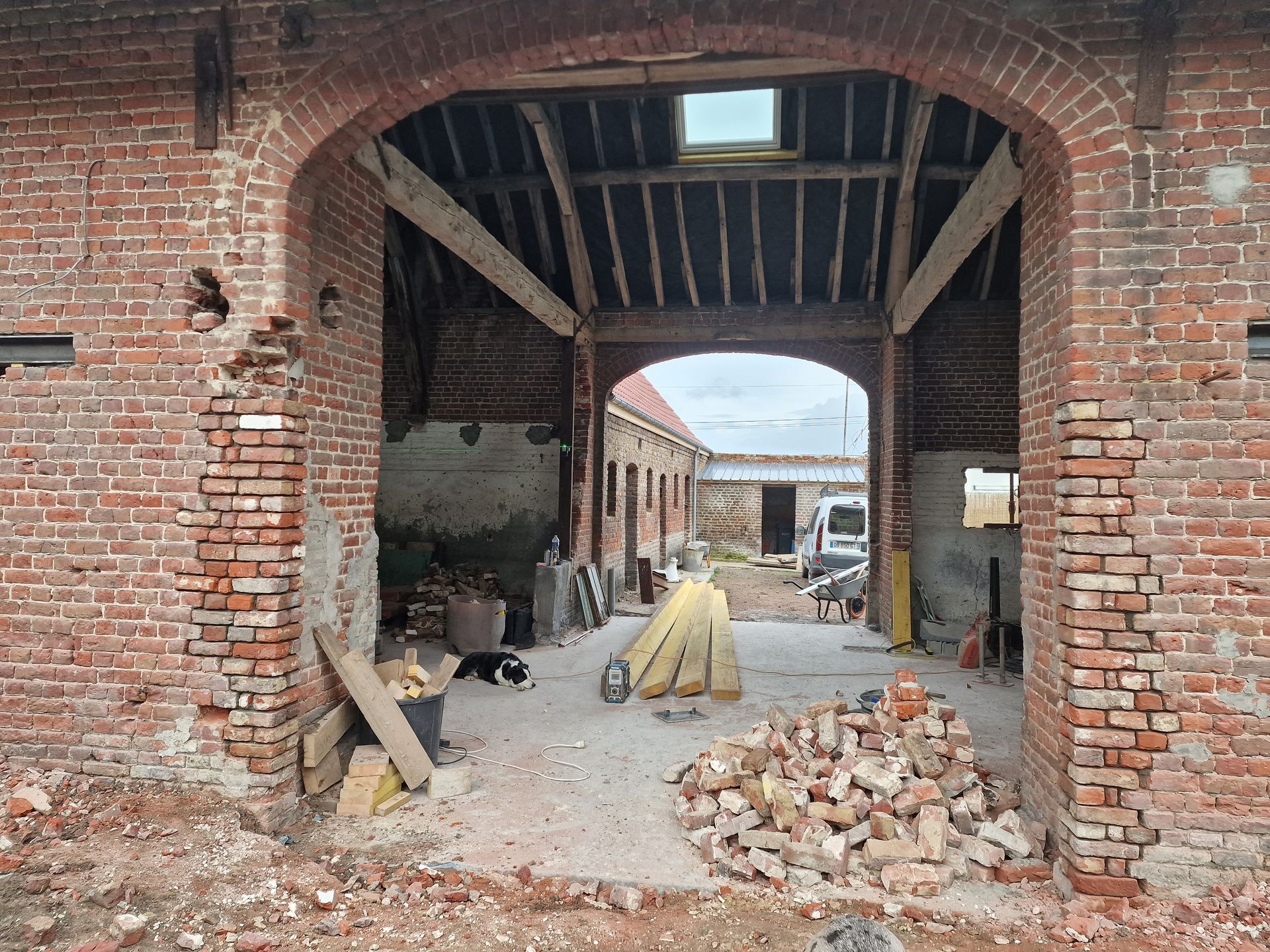 Création d'ouverture corps de ferme