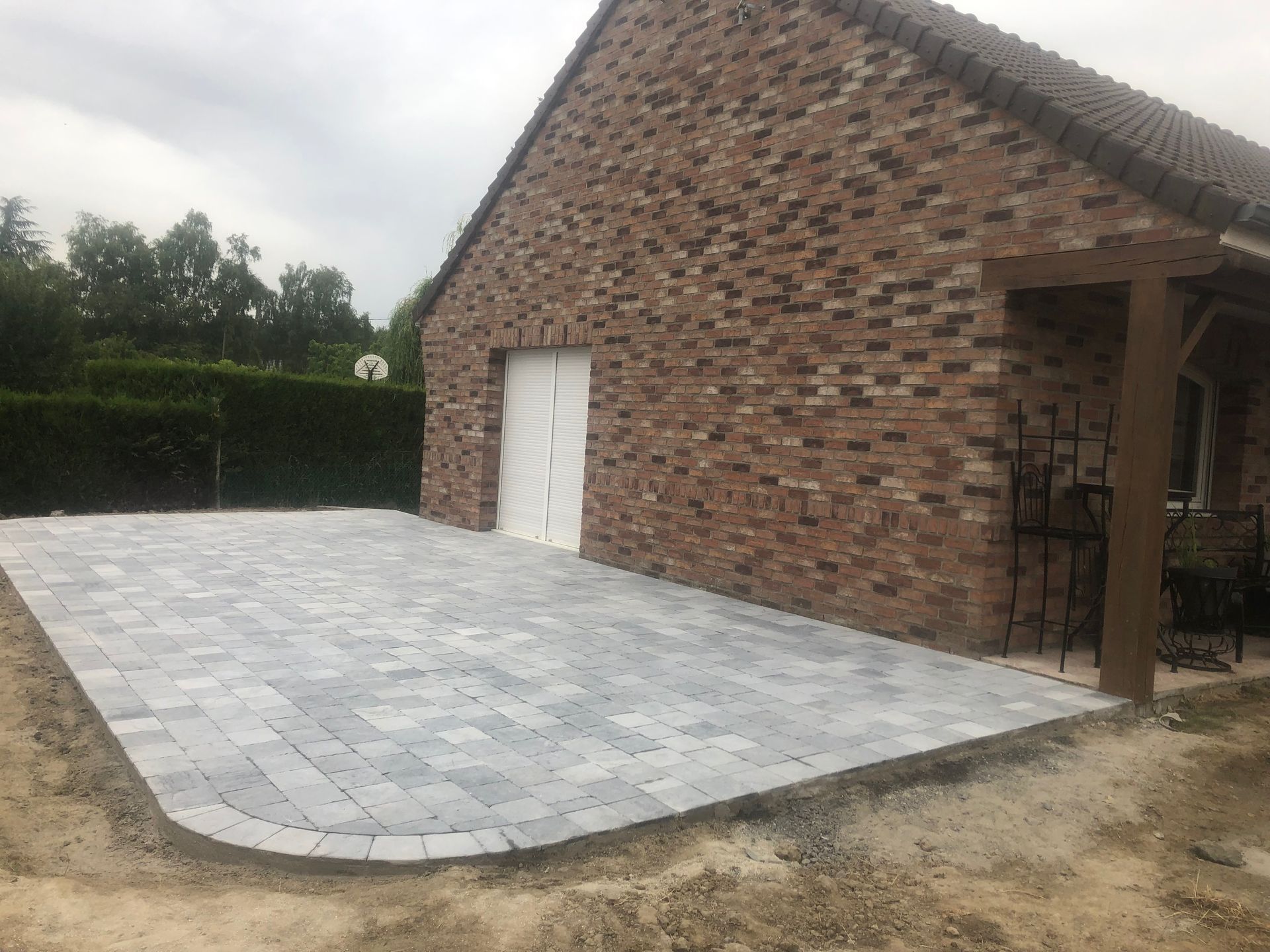 Terrasse en pavage/dallage