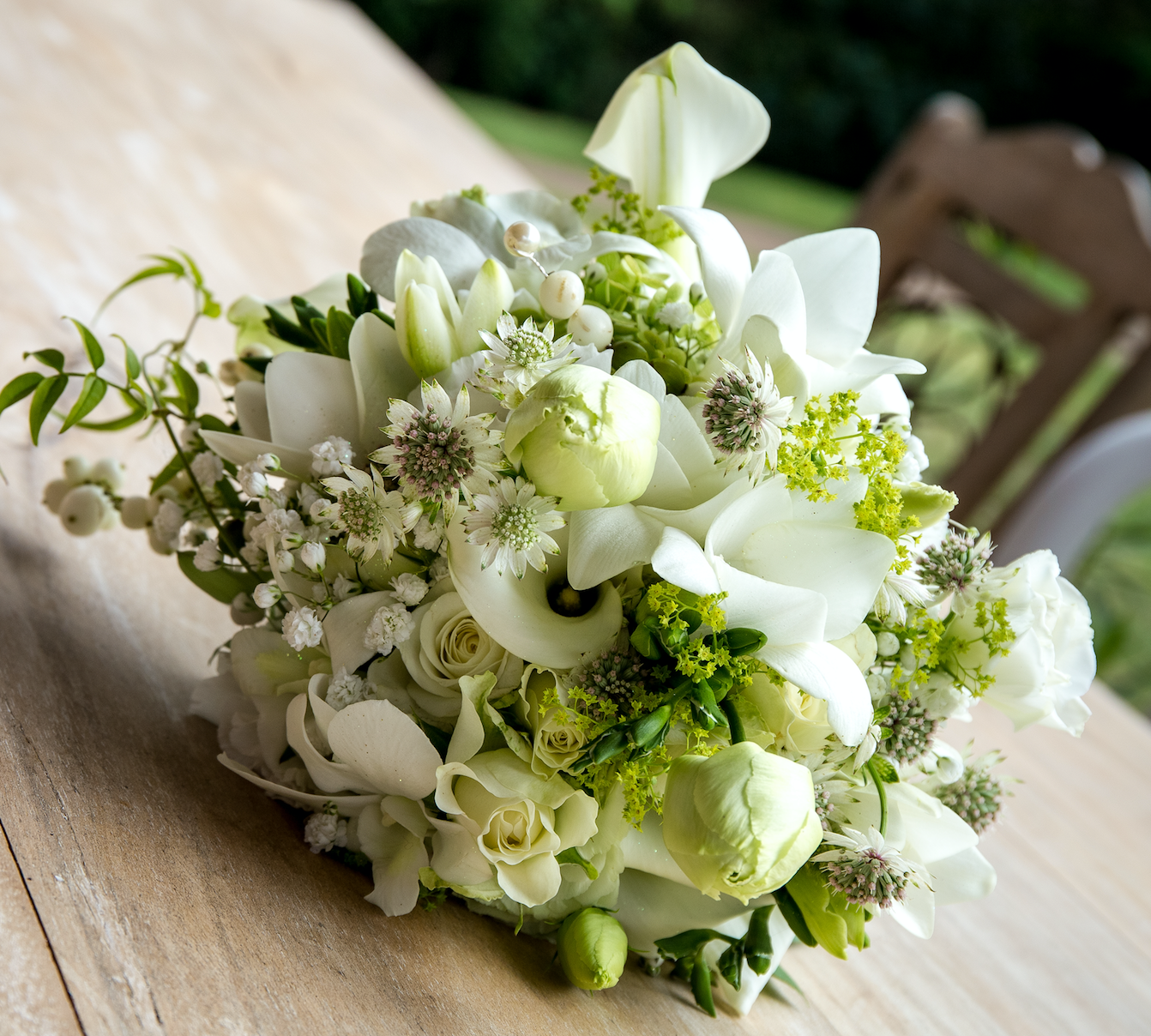 Bouquet vert et blanc