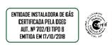 Uma foto de um certificado para uma instalação de gás.