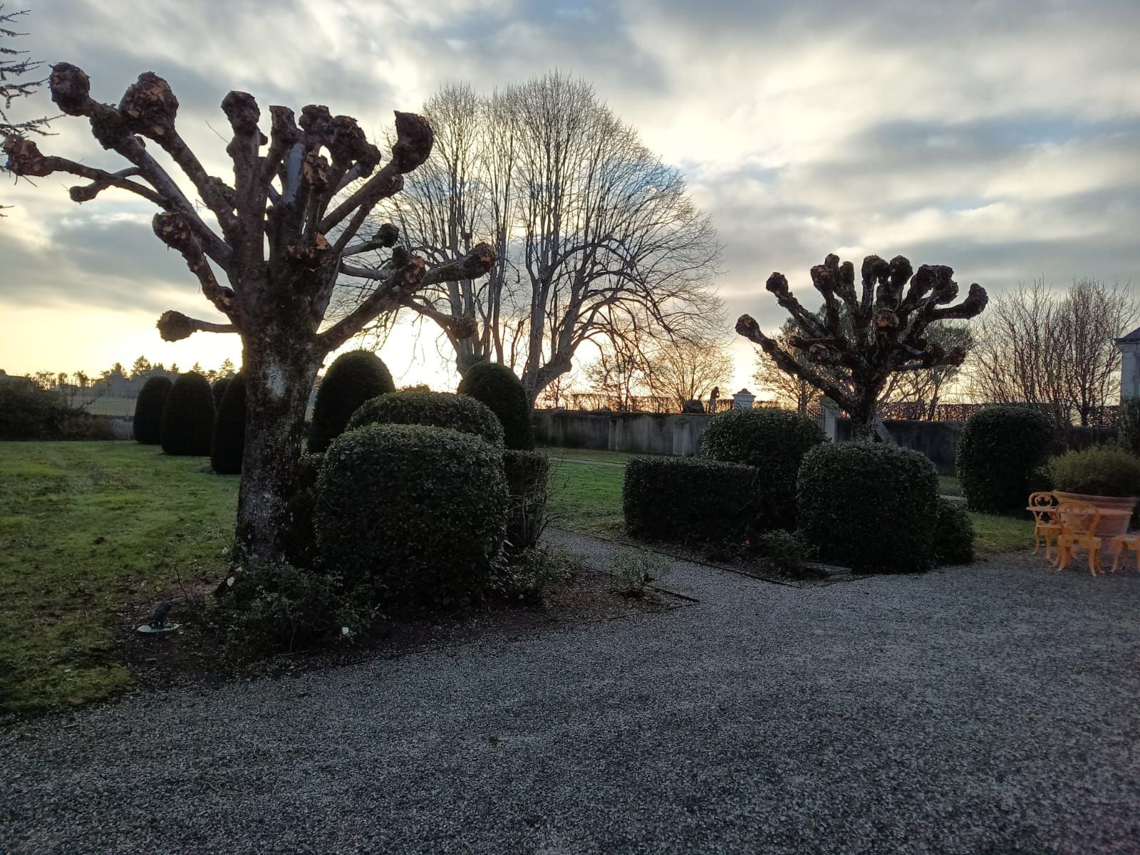 Un jardinier qui tond la pelouse