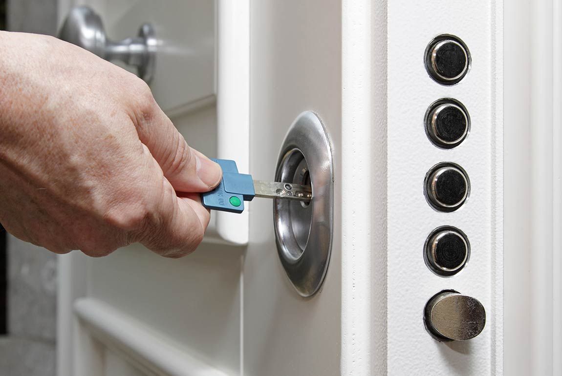 Porte blindée blanche