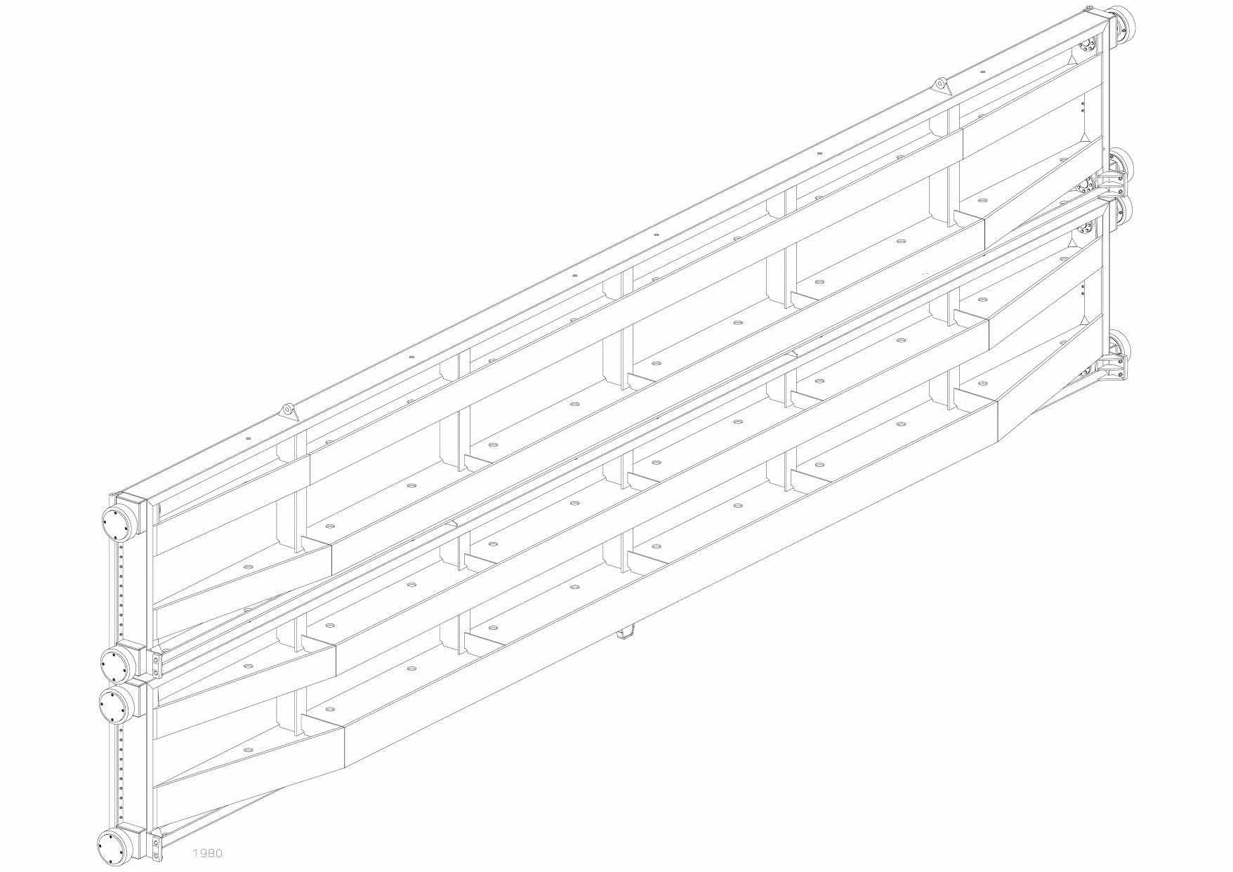 Eine Schwarzweißzeichnung einer Backsteinmauer.