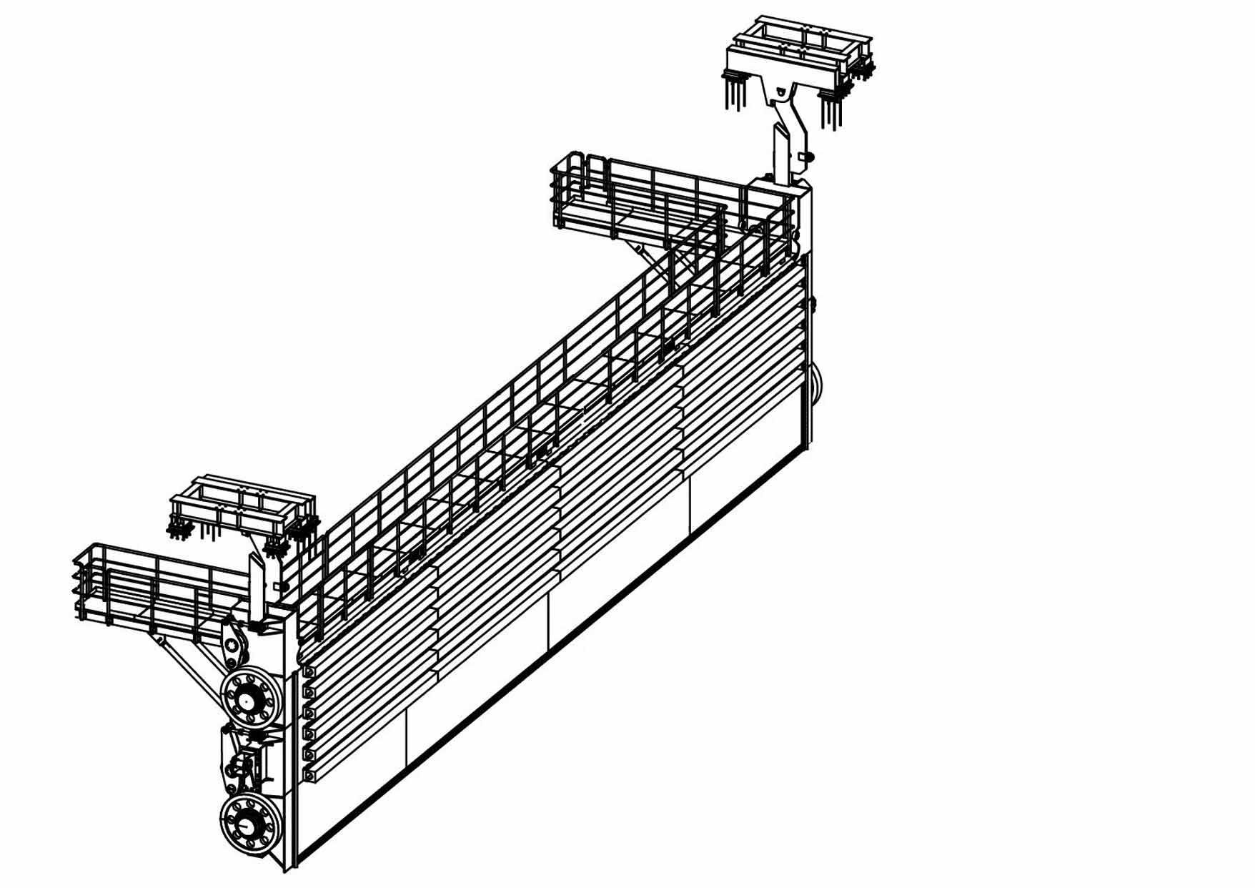Eine schwarzweiße Zeichnung eines Zauns auf weißem Hintergrund.