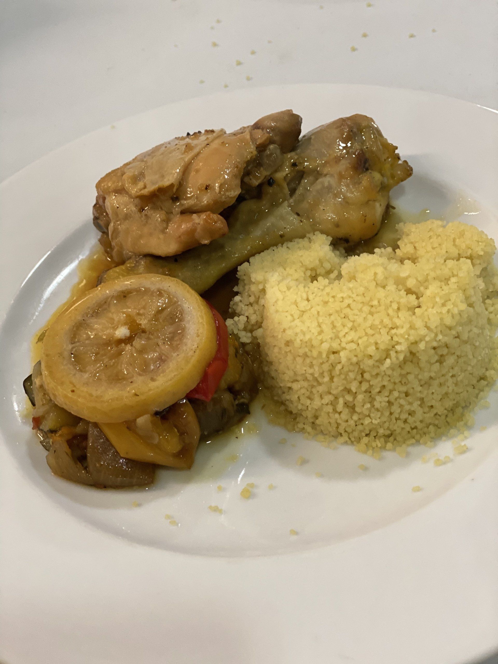 Tajine de poulet citron confit