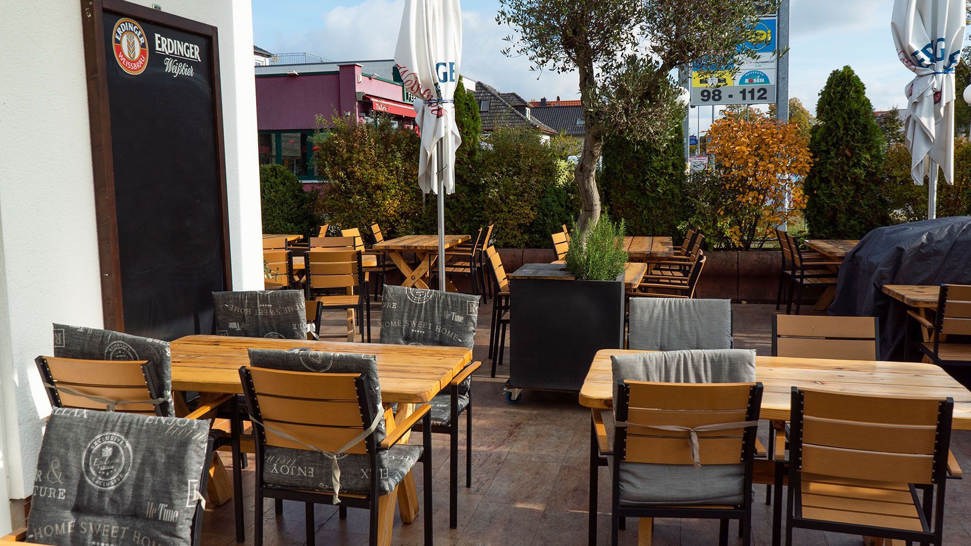 Außenbereich der Trattoria