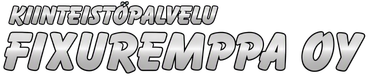 Logo reading “KIINTEISTÖPALVELU FIXUREMPPA OY” in black text on white background