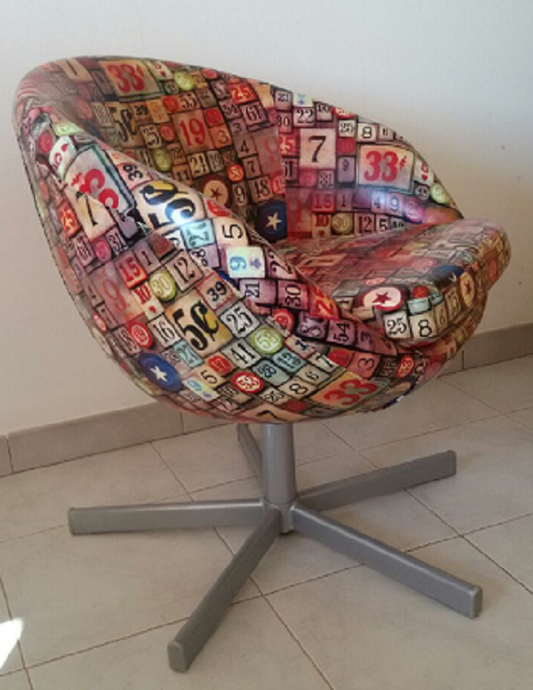Fauteuil vintage rond