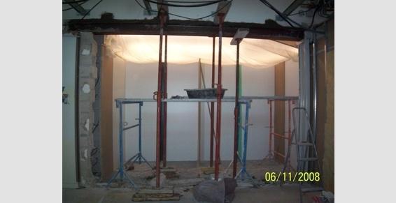 Création d'un passage dans un mur porteur batiment industriel