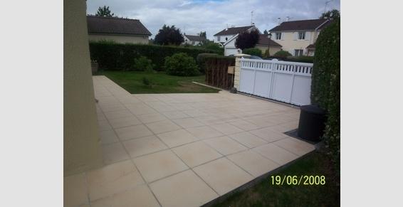 Accès parking après pose de dalle