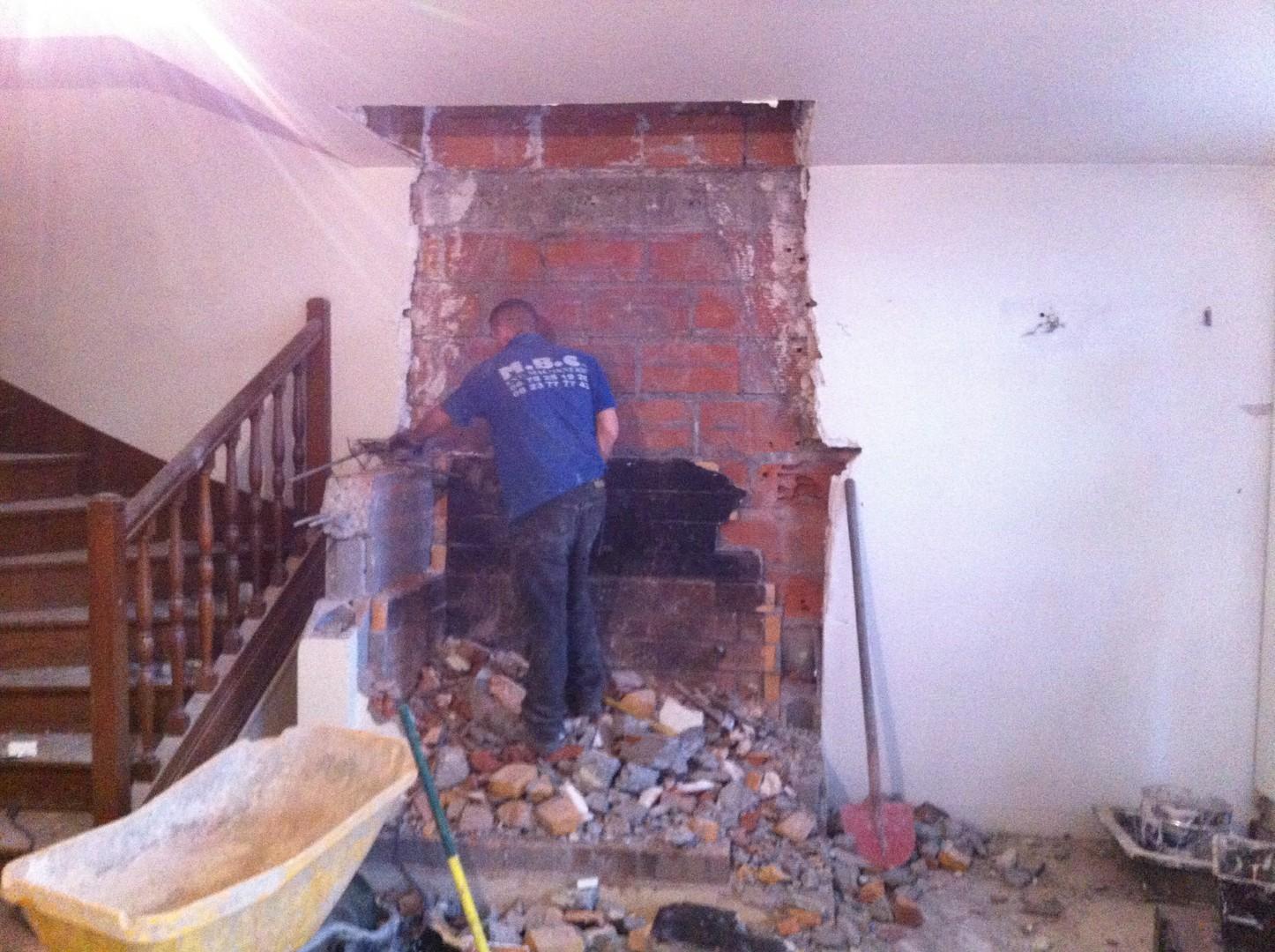 dépose de la cheminé