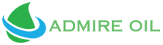 The logo for admire oil is a green and blue drop of water.