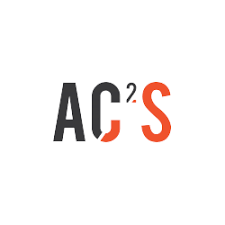 Logo ACS en noir et orange sur fond blanc