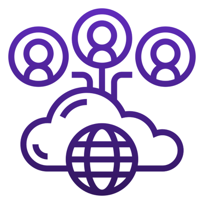 Icon of a sphere referring to the internet