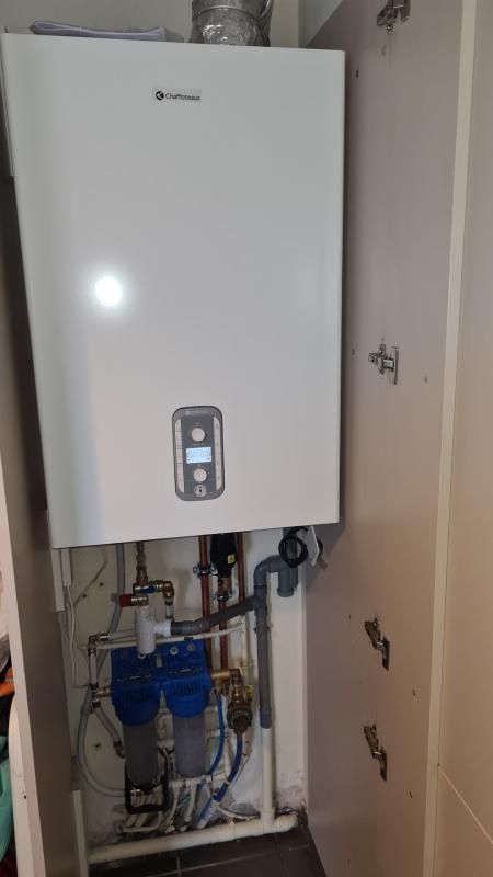 Chaudière installée par l'entreprise DDU