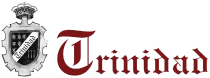 Logotipo con un escudo y la palabra "Trinidad" en fuente ornamentada.
