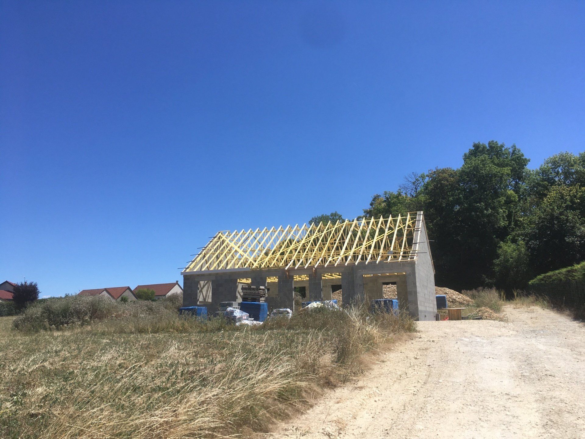 Charpente d'un pavillon