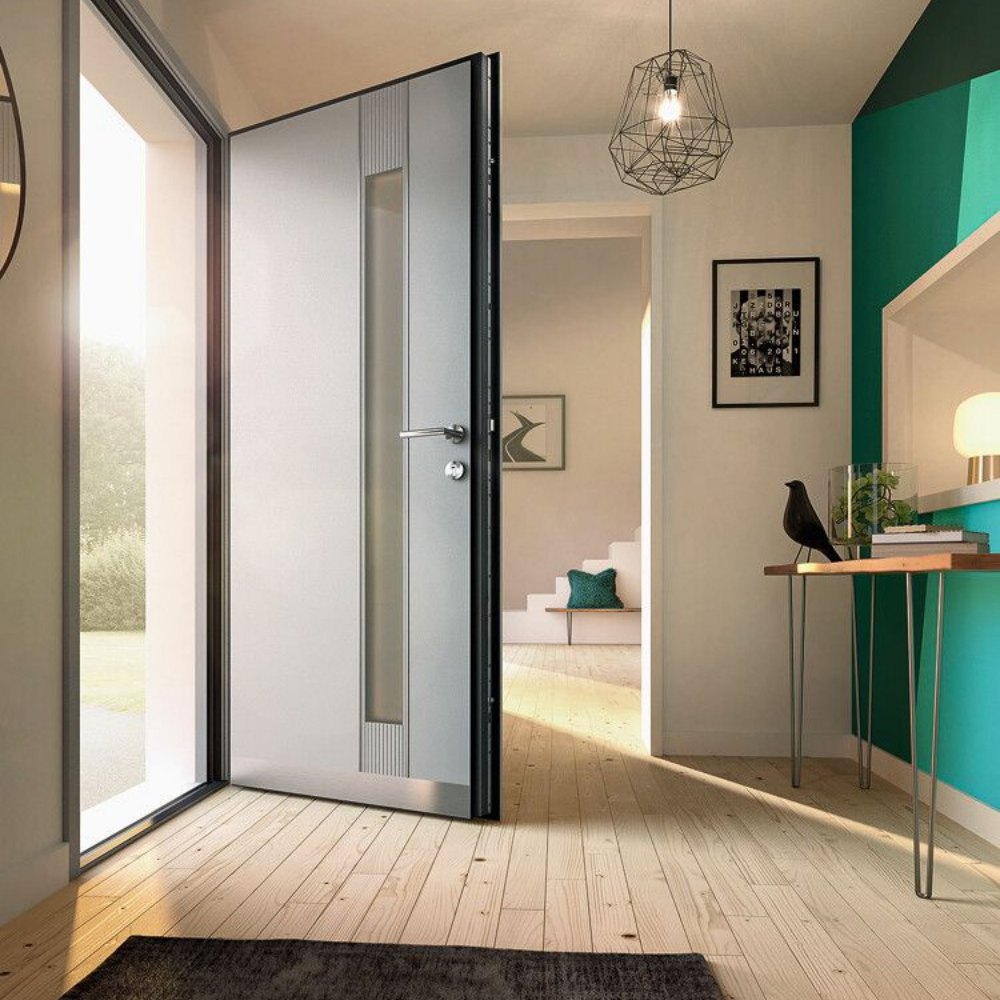 Porte d'entrée en aluminium de la marque K-LINE®