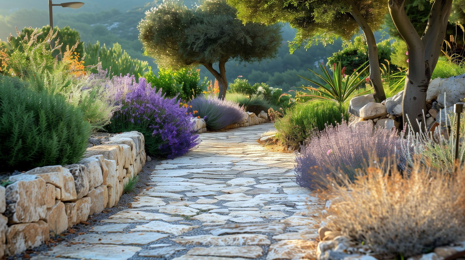 Allée dans un jardin provençal