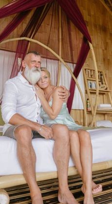 Mara and David McDaid, hosts of The Grumpy Schnauzer Hot Tub Suites