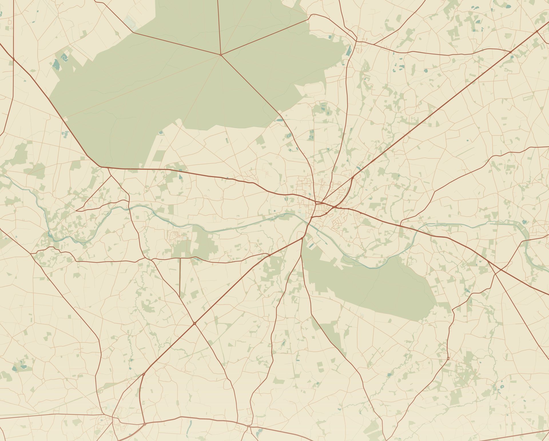 La carte géographique de Blain.