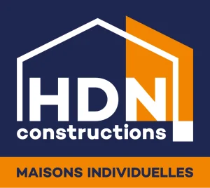 Logo bleu et orange d'HDN constructions.