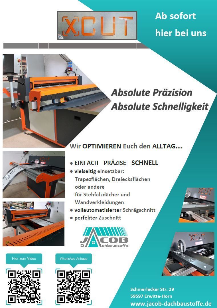 Eine Werbung für eine Maschine namens xcut