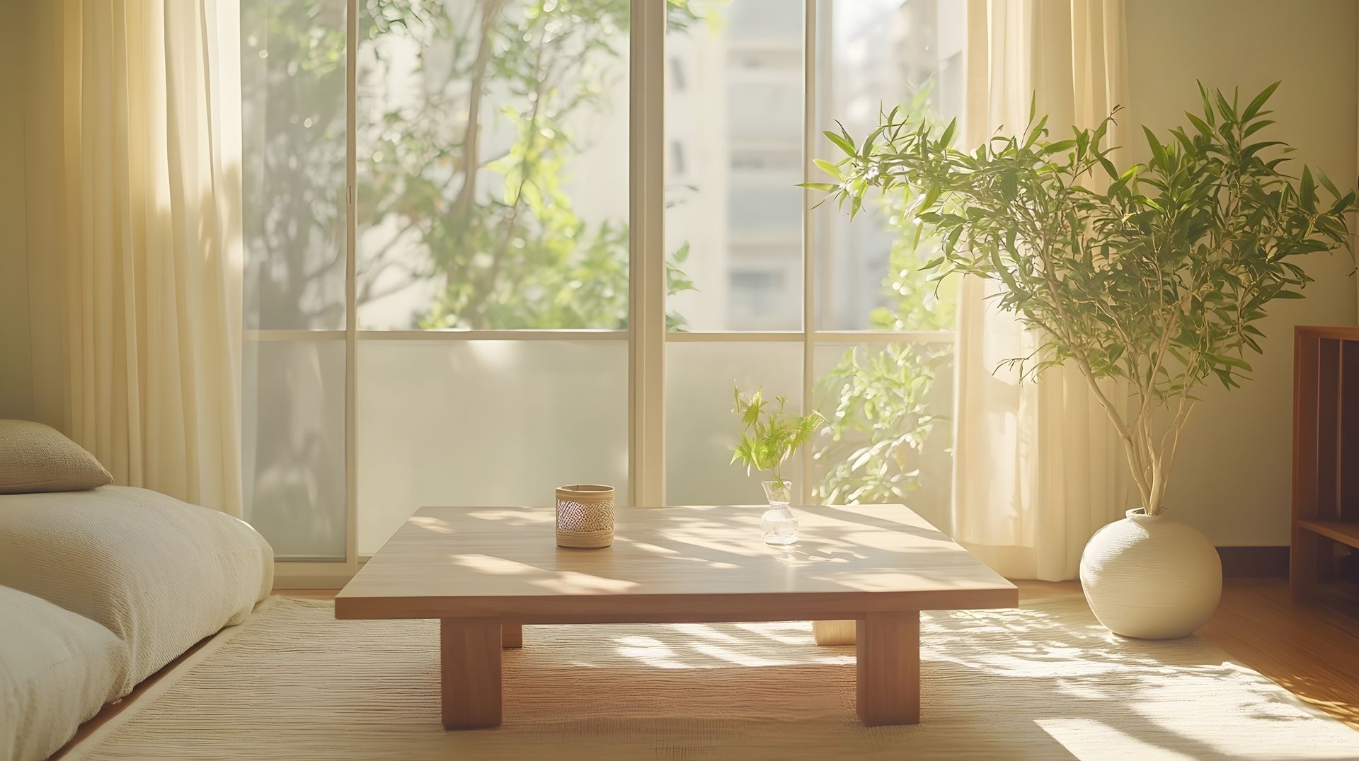 Salon aménagé feng shui 