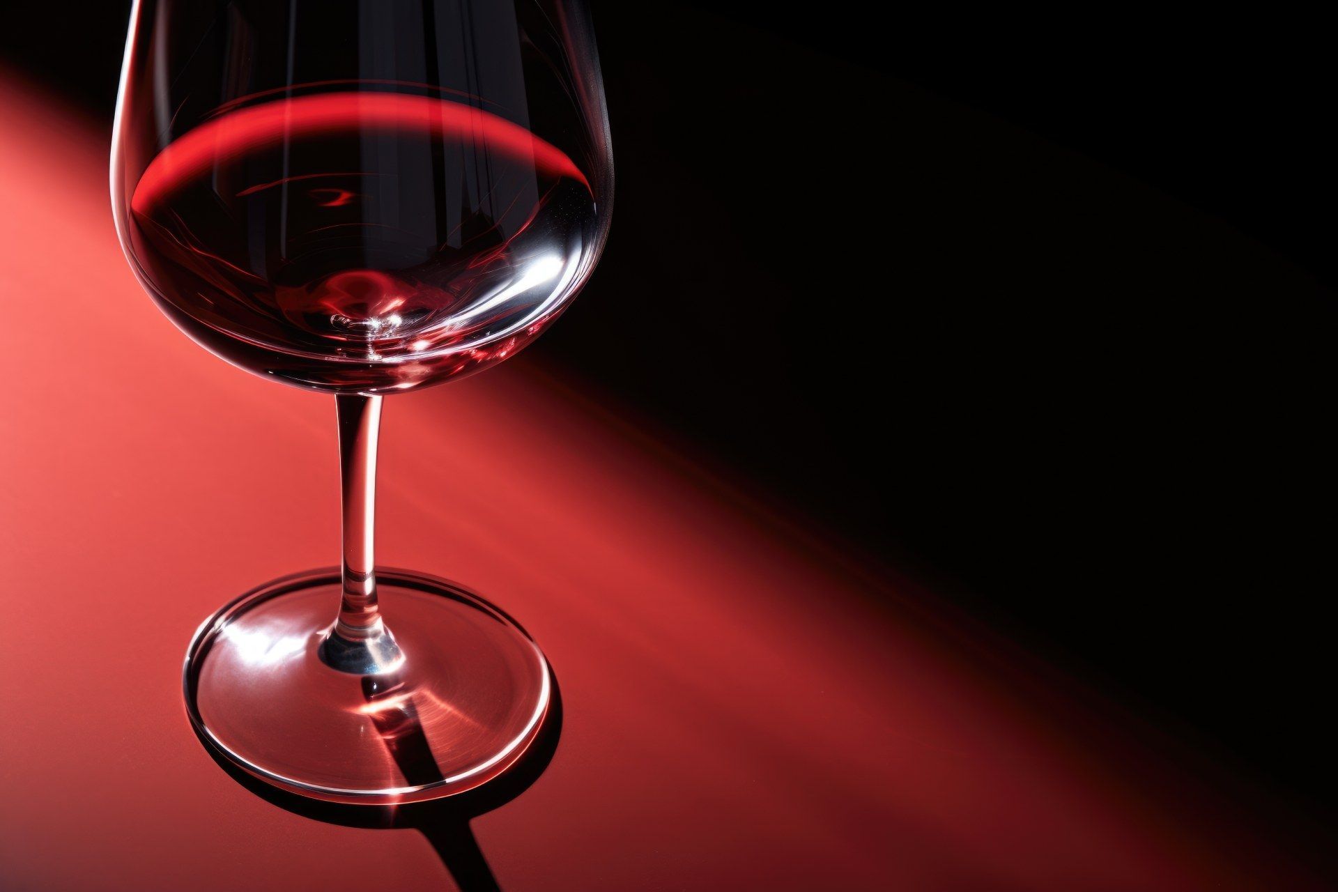 Rotwein in Glas