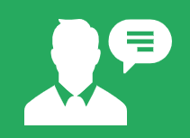 Personnage avec bulle de dialogue