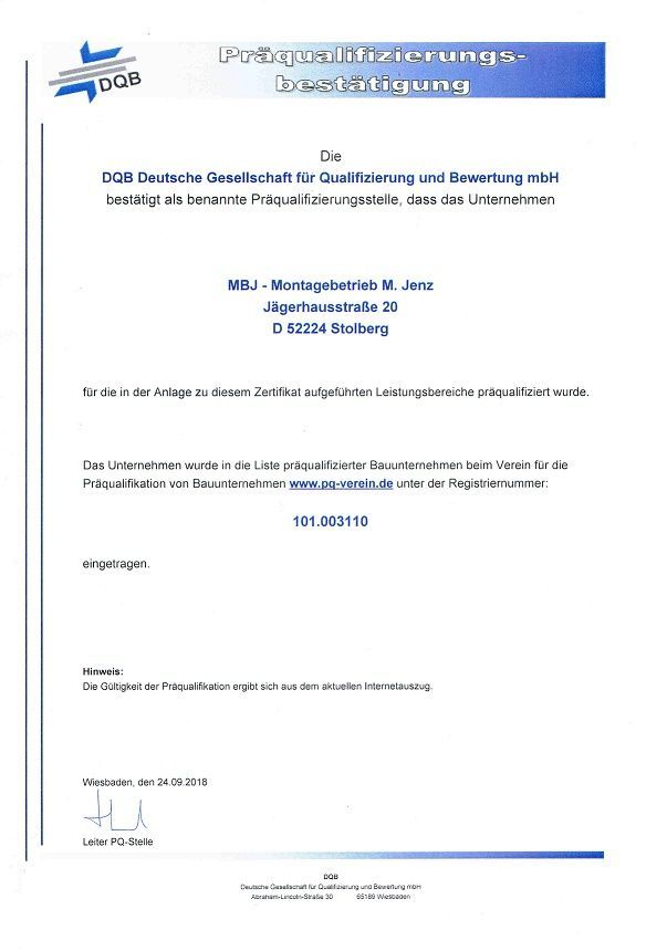 Eine blau-weiße Urkunde mit einer Unterschrift darauf