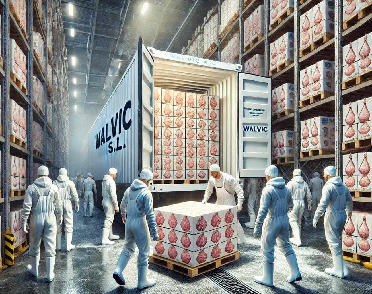 Un grupo de personas con trajes blancos están trabajando en un almacén.