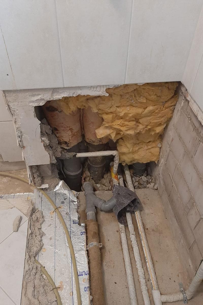 Teilumbaurollstuhlgerechte Dusche - Vorher