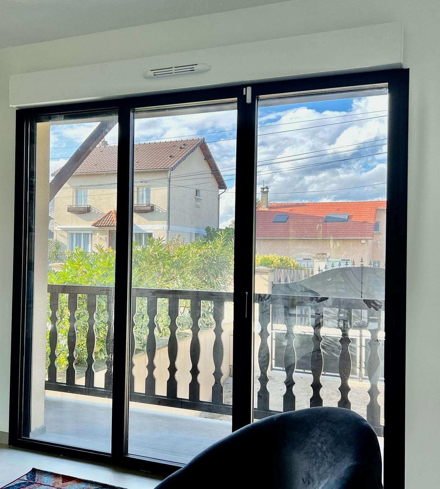 Baie vitrée d'un balcon