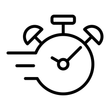Chronomètre avec lignes de mouvement.