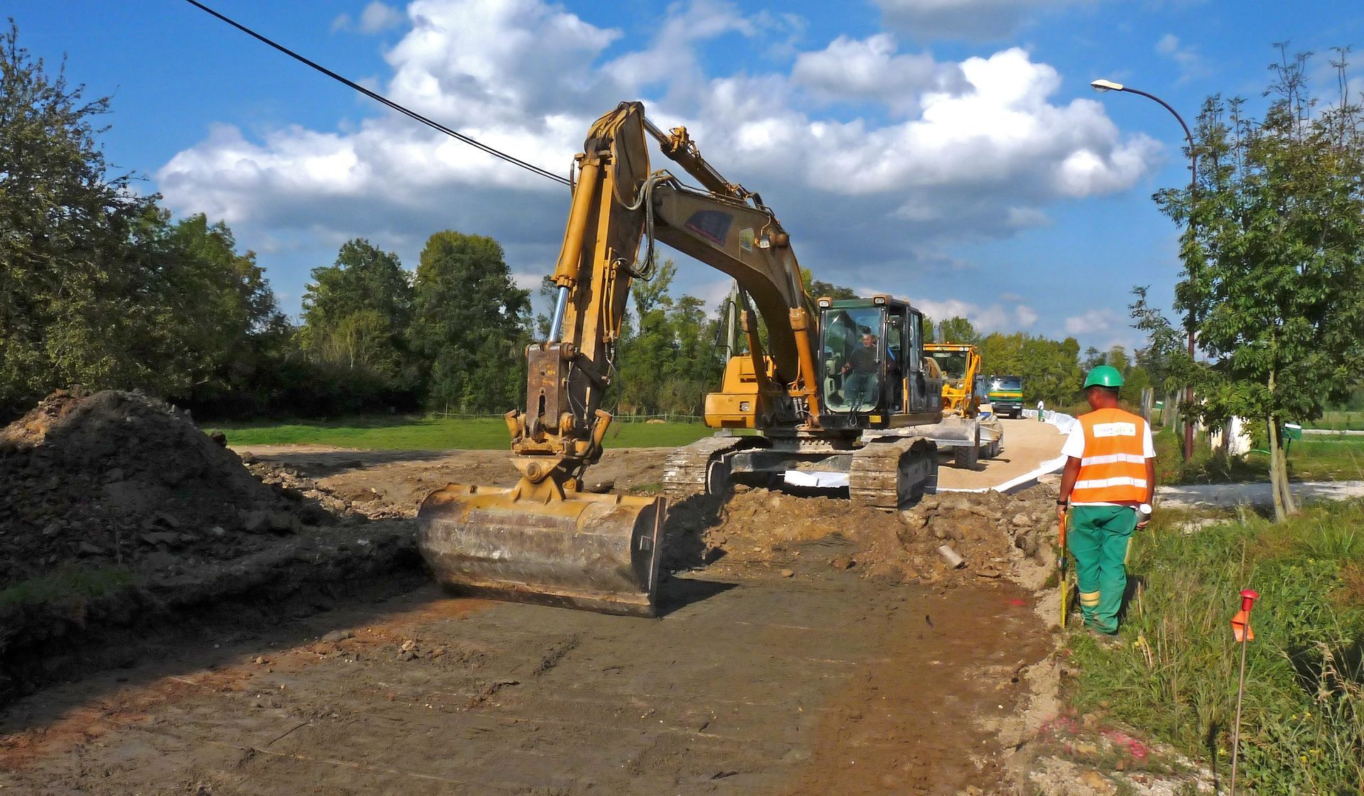 Un engin de chantier.