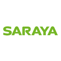 SARAYA logo in green on a white background.