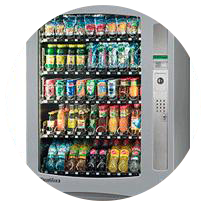 Una máquina expendedora llena de bebidas y bocadillos.