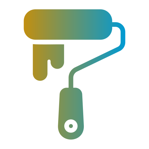 Symbol einer Malerrolle.