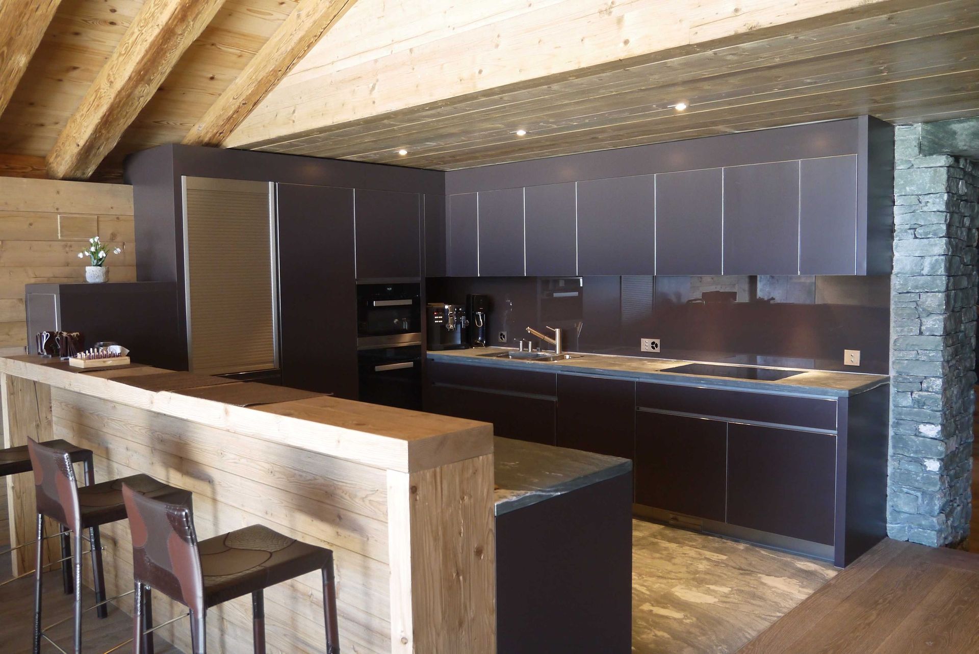 Menuiserie agencement cuisine- Corthay Bois à Verbier