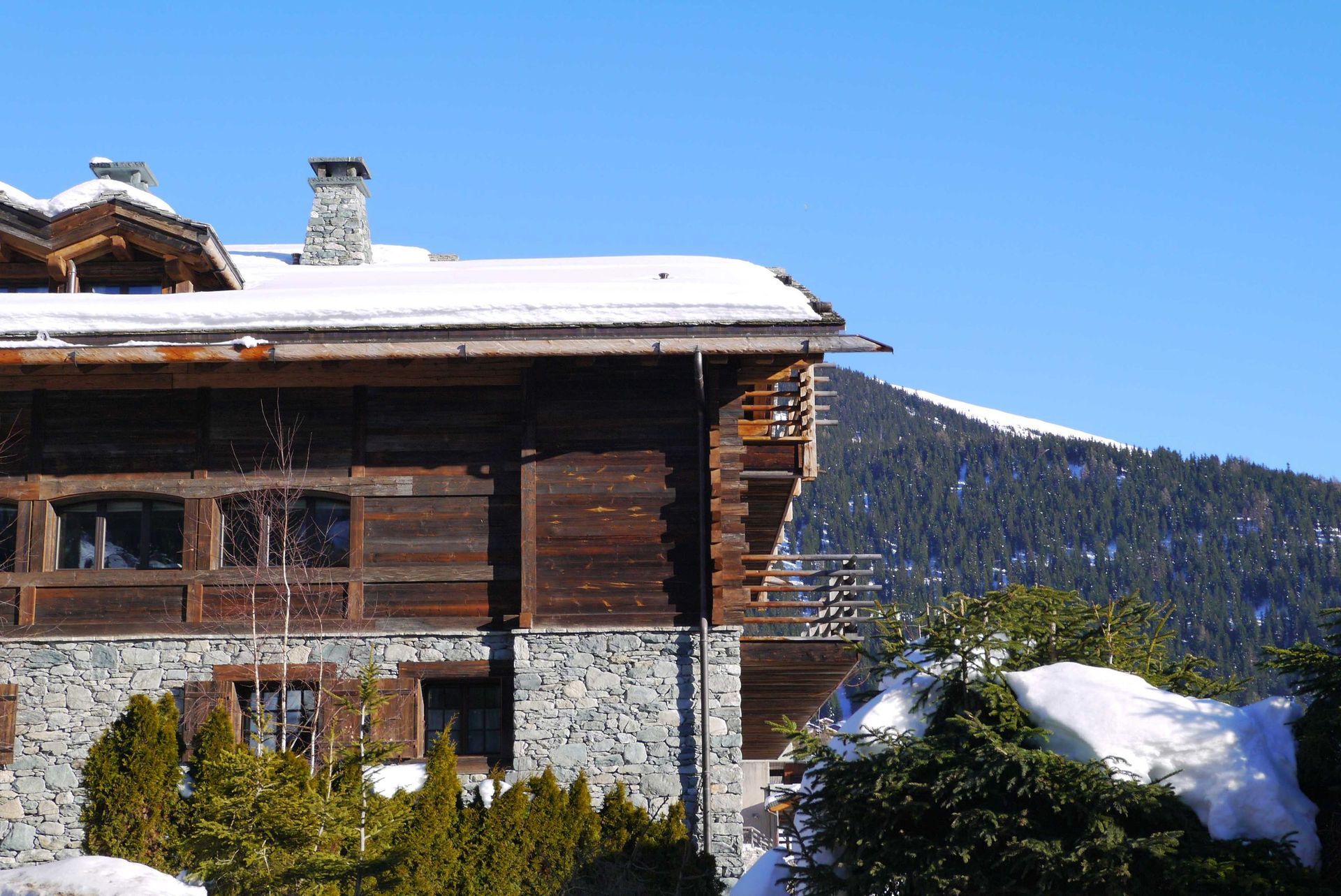 Charpente immeuble- Corthay Bois à Verbier