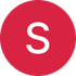 Lettre « S » blanche dans un cercle rouge.
