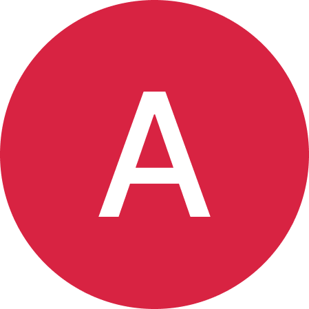 Lettre « A » blanche dans un cercle rouge.