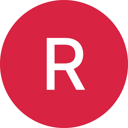 Lettre « R » blanche à l'intérieur d'un cercle rouge.