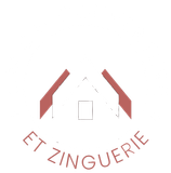 Logo représentant une maison et l'inscription « ET ZINGUERIE » en demi-cercle. Couleurs utilisées : rouge et blanc.