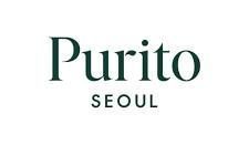 Logotipo de Purito Seoul en texto verde oscuro sobre fondo blanco.