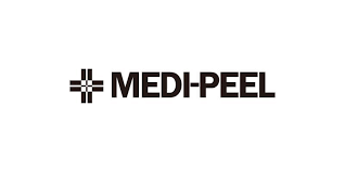 Logotipo de MEDI-PEEL en texto negro con un icono en forma de cruz sobre un fondo blanco.