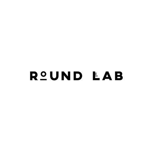 Logotipo de ROUND LAB en negro sobre fondo blanco.